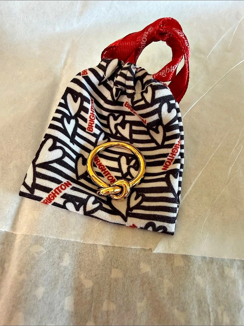 Brighton Interlok Single Knot Ring Gold
